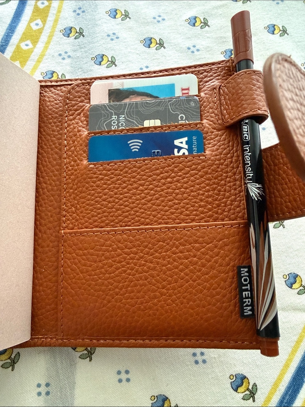 MOTERM Brown/tan Leather Organizer Notebook Cover - Picture 9 of 10